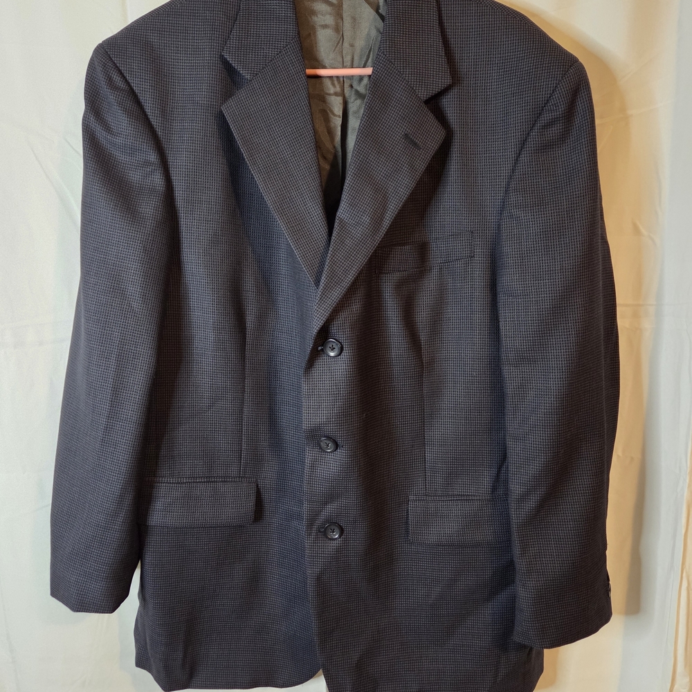Oscar de la Renta Dark Gray Men's 3 Button Wool Sport Coat Size 42S